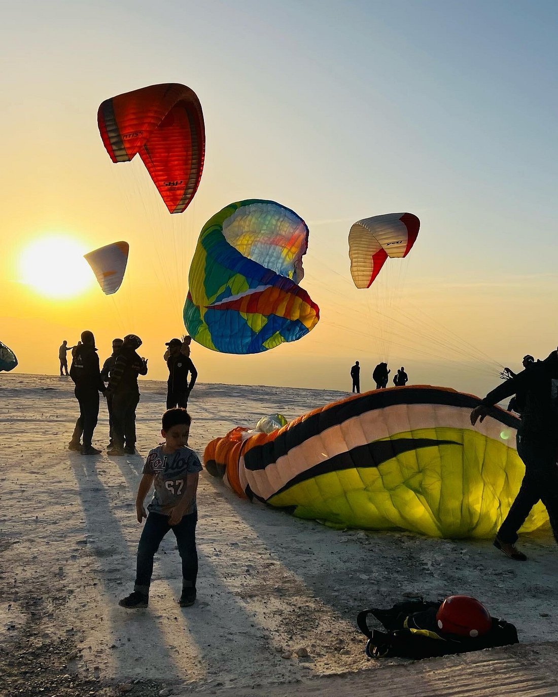 Paragliding over the Atlas Mountains with scenic views